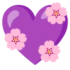 Kirschblüte + lila Herz