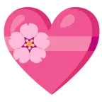Kirschblüte + Herz mit Schleife