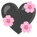 Kirschblüte + schwarzes Herz