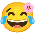 Kirschblüte + Gesicht mit Freudentränen