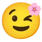 Kirschblüte + zwinkerndes Gesicht