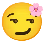 Kirschblüte + süffisant lächelndes Gesicht