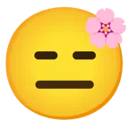 Kirschblüte + ausdrucksloses Gesicht