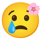 Kirschblüte + weinendes Gesicht