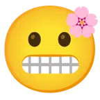 Kirschblüte + Grimassen schneidendes Gesicht