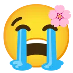 Kirschblüte + heulendes Gesicht