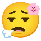 Kirschblüte + Gesicht, das ausatmet