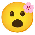 Kirschblüte + Gesicht mit offenem Mund