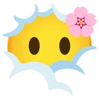 Kirschblüte + Gesicht in Wolken