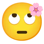 Kirschblüte + Augen verdrehendes Gesicht