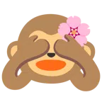 Kirschblüte + sich die Augen zuhaltendes Affengesicht