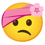 Kirschblüte + Gesicht mit Kopfverband