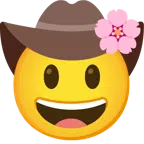 Kirschblüte + Gesicht mit Cowboyhut
