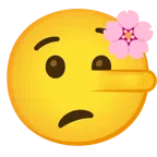 Kirschblüte + lügendes Gesicht