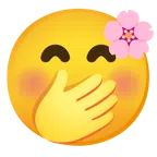 Kirschblüte + verlegen kicherndes Gesicht