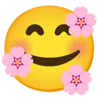 Kirschblüte + lächelndes Gesicht mit Herzen