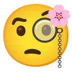 Kirschblüte + Gesicht mit Monokel