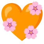 Kirschblüte + oranges Herz