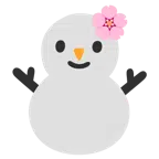 Kirschblüte + Schneemann ohne Schneeflocken
