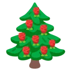 rosa + árbol de hoja perenne