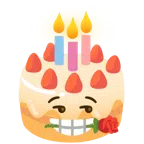 rosa + tarta de cumpleaños