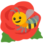 rosa + abeja