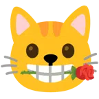 rosa + cara de gato