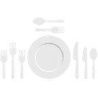 fork and knife with plate + fork and knife with plate