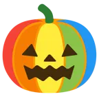 Halloweenkürbis + Regenbogen