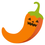 Halloweenkürbis + Peperoni