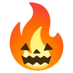 Halloweenkürbis + Feuer