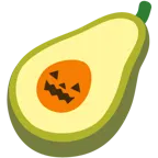 Halloweenkürbis + Avocado