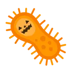 Halloweenkürbis + Mikrobe