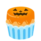 Halloweenkürbis + Cupcake