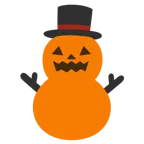 Halloweenkürbis + Schneemann ohne Schneeflocken