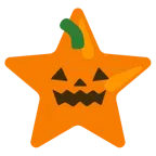 Halloweenkürbis + weißer mittelgroßer Stern