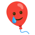palloncino + faccina sorridente con lacrima