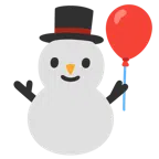 palloncino + pupazzo di neve senza neve
