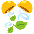 coriandoli + foglia al vento