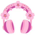 cuffie + fiore di ciliegio