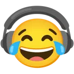 cuffie + faccina con lacrime di gioia