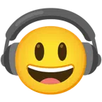 cuffie + faccina con sorriso e occhi spalancati
