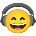 cuffie + faccina con sorriso e occhi sorridenti