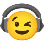 cuffie + faccina che fa l’occhiolino