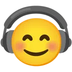 cuffie + faccina con occhi sorridenti