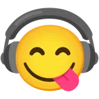cuffie + faccina che si lecca i baffi
