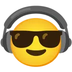 cuffie + faccina con sorriso e occhiali da sole