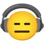 cuffie + faccina inespressiva