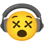 cuffie + faccina frastornata