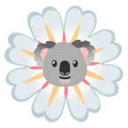 Koala + gelbe Blüte